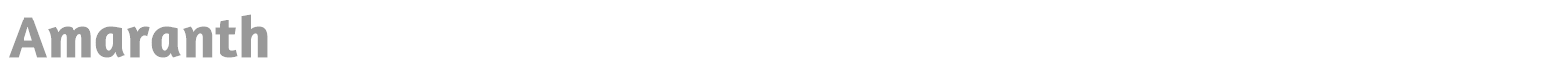 Amaranth font preview